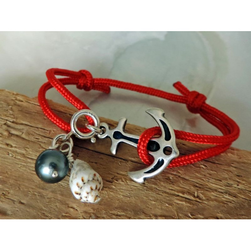 Ancre - Bracelet Véritable Perle de Tahiti