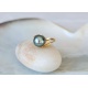 Perle d'Amour - Bague en Or Jaune et Véritable Perle de Tahiti