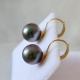 Bulles de Perles - Boucles d'Oreilles en Or Jaune et Perles de Tahiti
