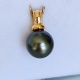 Gold & Black - Pendentif Or Jaune 18 carats et Perle de Tahiti