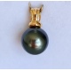 Gold & Black - Pendentif Or Jaune 18 carats et Perle de Tahiti