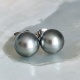 Perles de Pluie - Boucles d'Oreilles Or Blanc et Véritables Perles de Tahiti