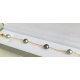 Poerani - Bracelet en Or Jaune et Perles de Tahiti