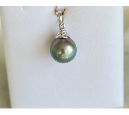 Goutte Sublime - Pendentif en Or Blanc et Véritables Perles de Tahiti