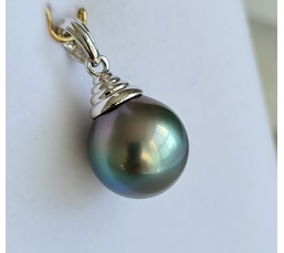 Goutte Sublime - Pendentif en Or Blanc et Véritables Perles de Tahiti