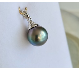 Goutte Sublime - Pendentif en Or Blanc et Véritables Perles de Tahiti