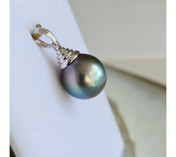 Goutte Sublime - Pendentif en Or Blanc et Véritables Perles de Tahiti