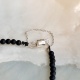 Agate noire et Keshi - Bracelet Véritables Pierres fines et keshi de Tahiti