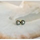 Kauehi - Boucles d'Oreilles Plaqué Or et Perles de Tahiti