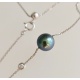 Sublissime - Bracelet Or Blanc, Diamant et Véritable Perle de Tahiti