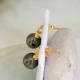 Fatu Hiva - Boucles d'Oreilles Plaqué Or et Véritables Perles de Tahiti