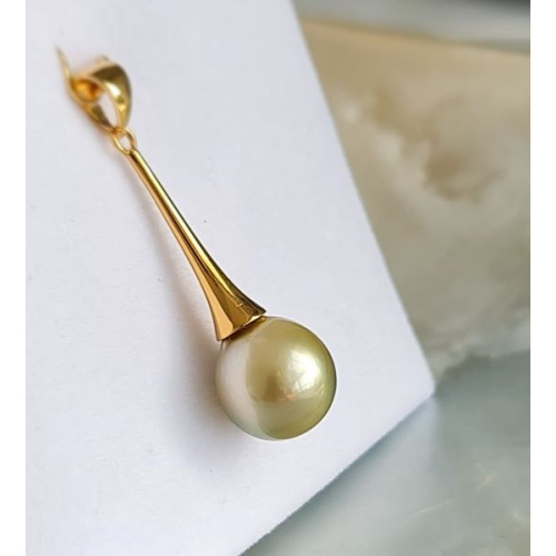 Makemo - Pendentif Plaqué Or et Perles de Tahiti