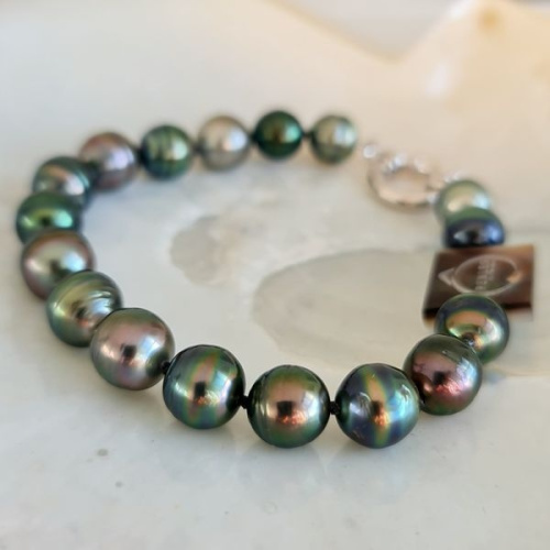 Manuia - Bracelet en Véritables Perles de Tahiti