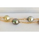 Arc-En-Ciel - Bracelet en Gold filled 14 carats et Véritables Perles de Tahiti