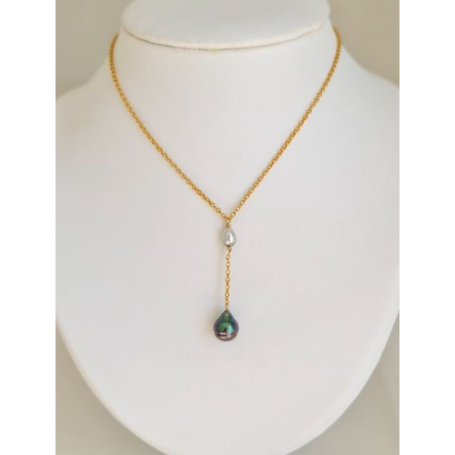 Merveille - Collier Gold filled 14K et Véritable Perle de Tahiti