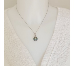 Goutte Sublime - Pendentif en Or Blanc et Véritables Perles de Tahiti