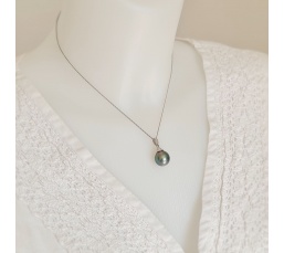 Goutte Sublime - Pendentif en Or Blanc et Véritables Perles de Tahiti