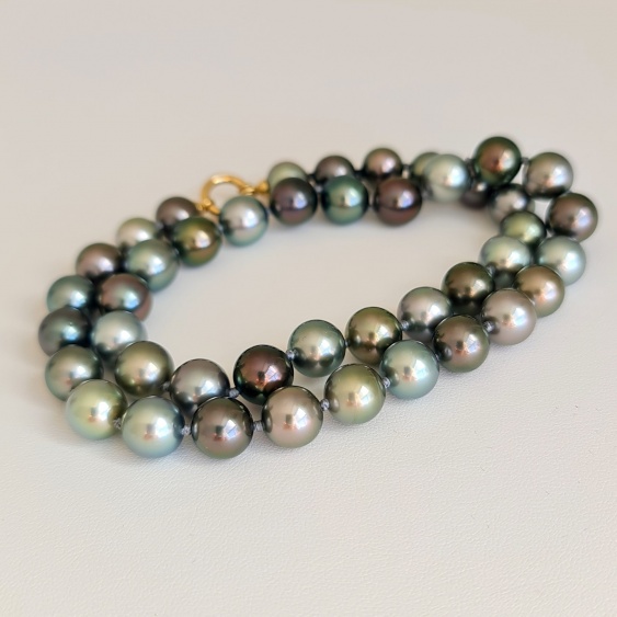 Tahiti Perles d'Ô - Collier en Véritables Perles de Tahiti