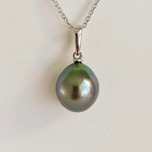 Belle de Jour  - Pendentif Or Blanc 18 carats et Perle de Tahiti