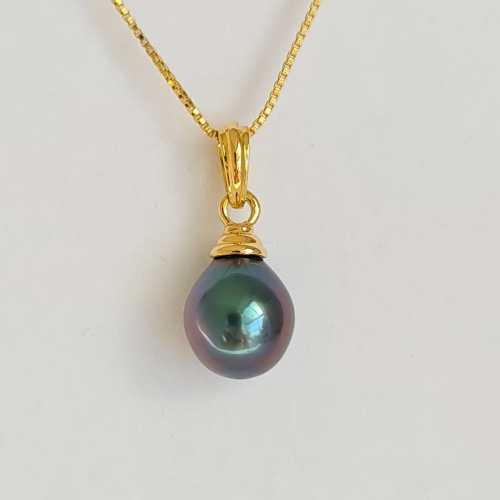 Rêve d'un Jour - Pendentif Or Jaune 18 carats et Véritable Perle de Tahiti