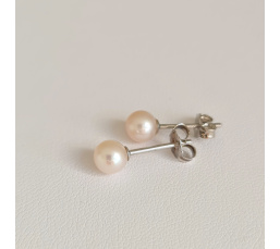 Les intemporelles - Boucles d'Oreilles Argent et Perles de culture 5,6 mm