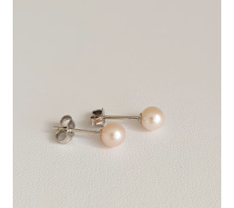 Les intemporelles - Boucles d'Oreilles Argent et Perles de culture 5,6 mm