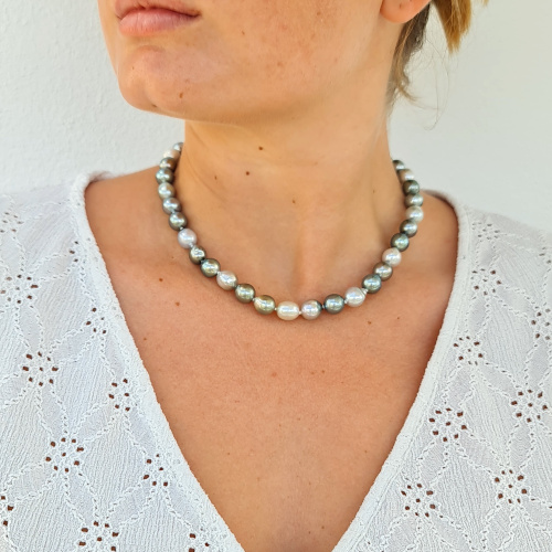 Vaiana Perles d'Ô - Collier en Véritables Perles de Tahiti