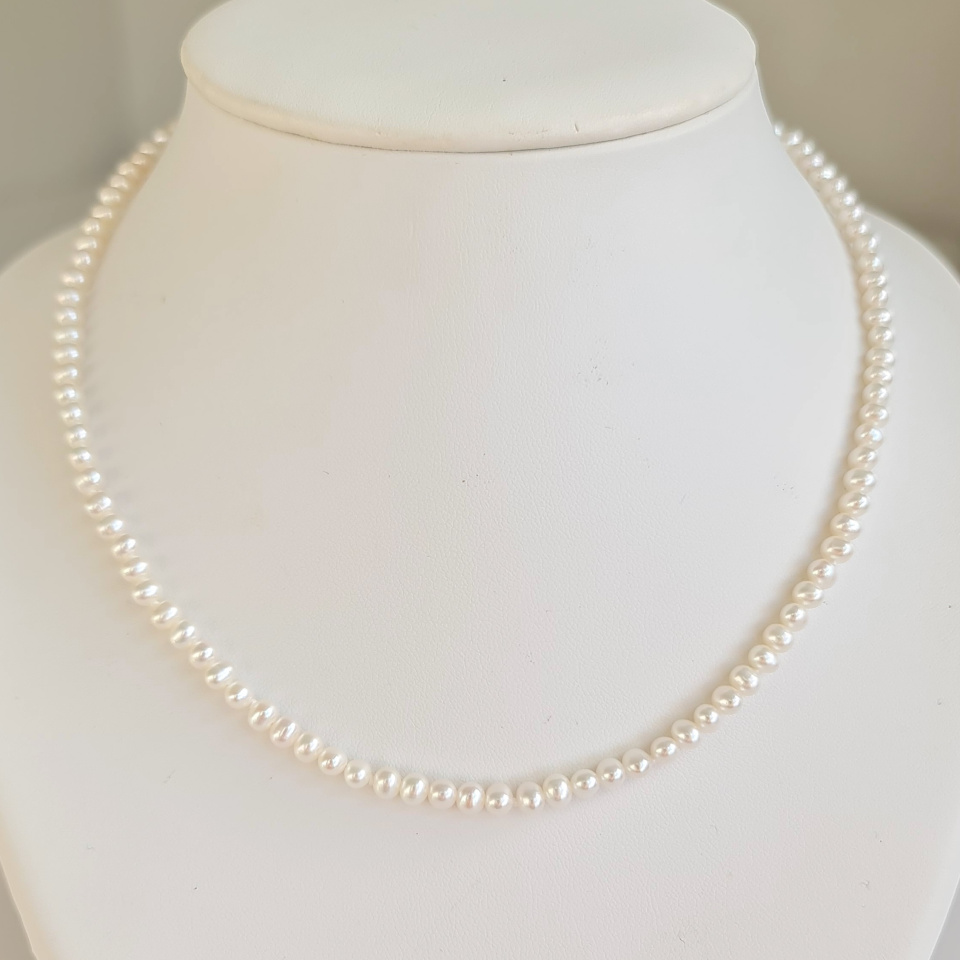 Ancien Collier Perles D'eau Douce Véritable - Bijou Vintage, Occasion