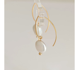 Soleils d'Eté - Boucles d'Oreilles Or Laminé 14 carats et Perles d'Eau Douce