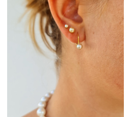 Akoyas en Or - Boucles d'Oreilles en Or Jaune et Perles du Japon