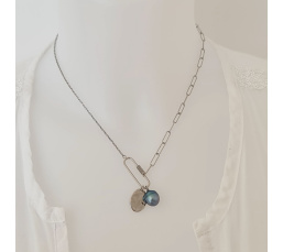 Poema - Collier Argent rhodié et Perle de Tahiti d'exception