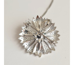 Kanalei - Pendentif/Broche Argent Rhodié et Perle de Tahiti d'exception