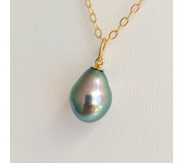 Anabella - Collier or laminé 14 carats et Véritable Perle de Tahiti