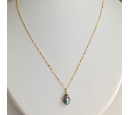 Anabella - Collier or laminé 14 carats et Véritable Perle de Tahiti