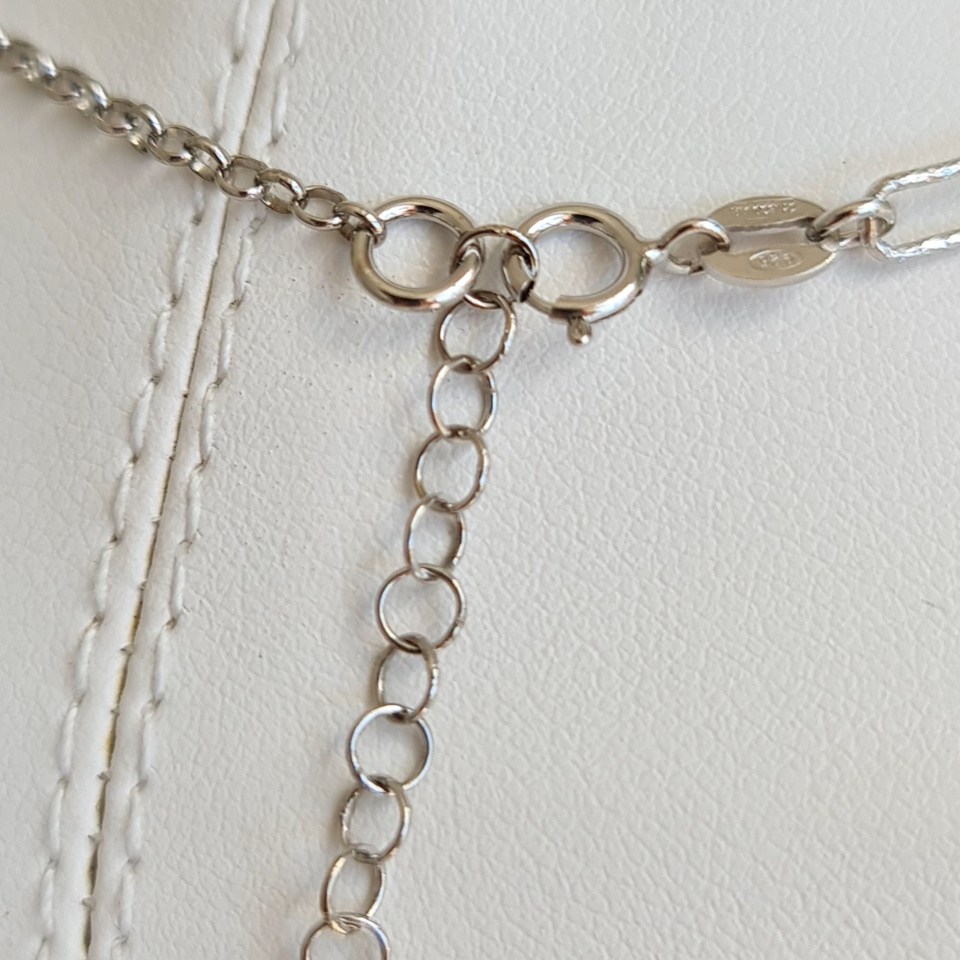 Poehina - Collier Argent rhodié et Véritable Perle de Tahiti