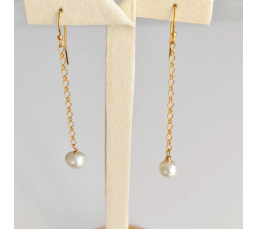 Douceurs du Jour - Boucles d'Oreilles Or Laminé 14 carats et Perles d'Eau Douce