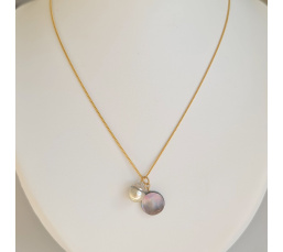 Marutea - Collier Plaqué Or Haute qualité et Perle de Tahiti d'exception