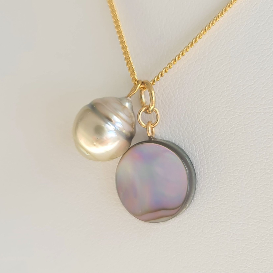 Marutea - Collier Plaqué Or Haute qualité et Perle de Tahiti d'exception