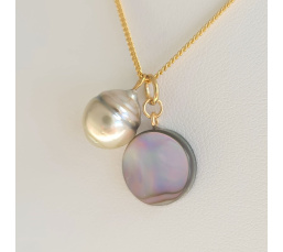 Marutea - Collier Plaqué Or Haute qualité et Perle de Tahiti d'exception