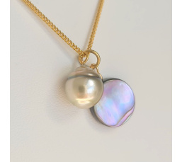 Marutea - Collier Plaqué Or Haute qualité et Perle de Tahiti d'exception