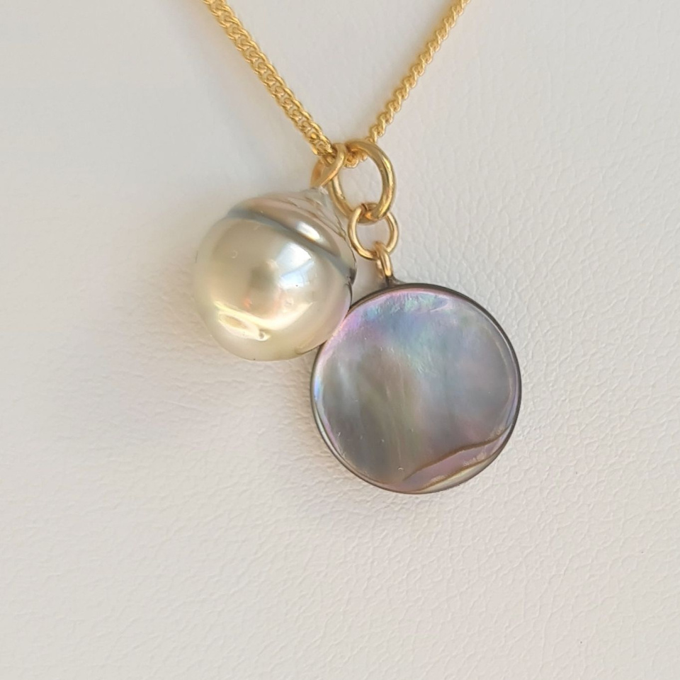 Marutea - Collier Plaqué Or Haute qualité et Perle de Tahiti d'exception