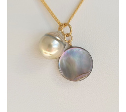 Marutea - Collier Plaqué Or Haute qualité et Perle de Tahiti d'exception