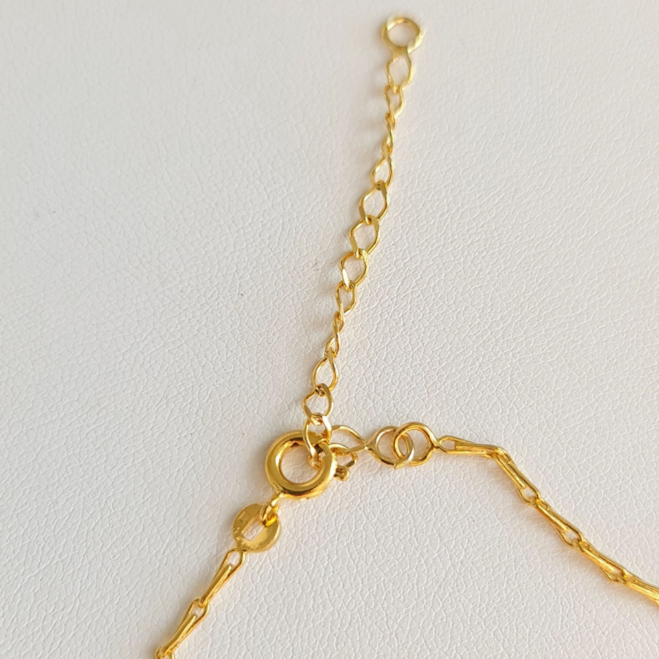 Epi Vert - Collier Plaqué Or Haute qualité et Perle de Tahiti d'exception