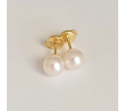 Au soleil Levant - Boucles d'Oreilles en Or Jaune et Perles Akoyas du Japon