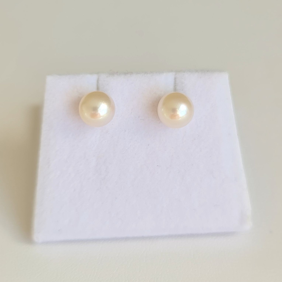 Au soleil Levant - Boucles d'Oreilles en Or Jaune et Perles Akoyas du Japon