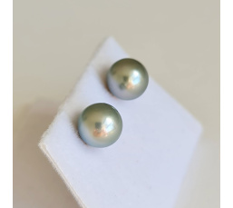 La Vie en Or - Boucles d'Oreilles en Or Jaune et Véritables Perles de Tahiti