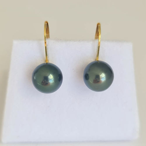 Bulles de Perles - Boucles d'Oreilles en Or Jaune et Perles de Tahiti