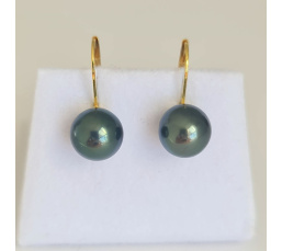 Bulles de Perles - Boucles d'Oreilles en Or Jaune et Perles de Tahiti