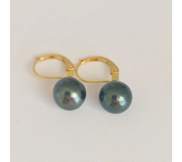 Bulles de Perles - Boucles d'Oreilles en Or Jaune et Perles de Tahiti