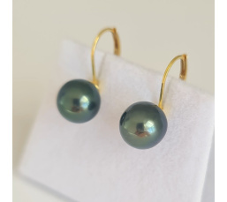 Bulles de Perles - Boucles d'Oreilles en Or Jaune et Perles de Tahiti